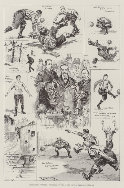 Association Football, the Final Cup Tie at the Crystal Palace on 15 April by Ralph Cleaver